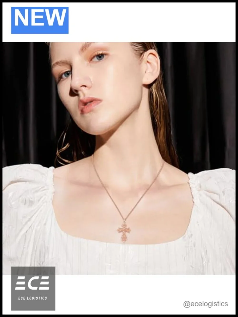 925 Sterling Silver Rose Gold Plated Celtic Cross Urn Necklace for Ashes
